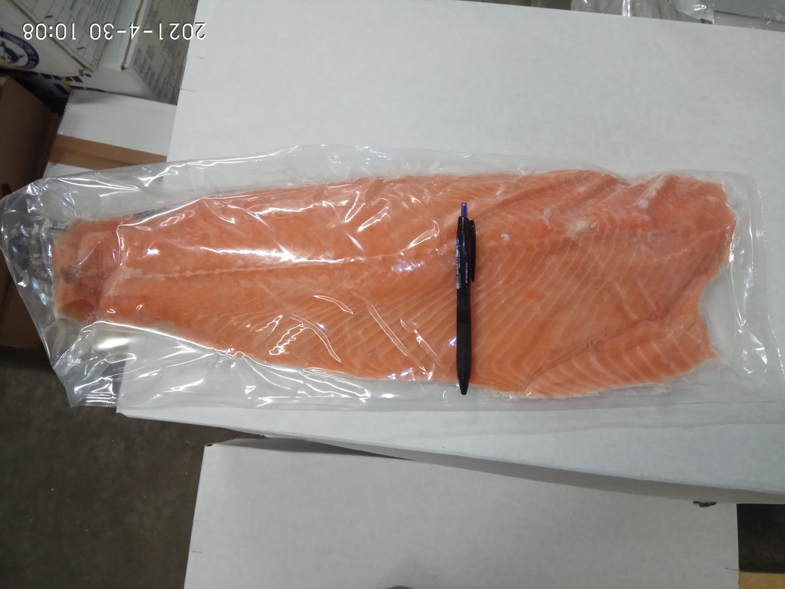 Salmon fillet skin-on. D-Trim